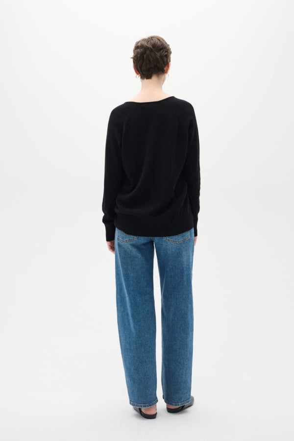 Pullover Lukka V-neck | Zwart