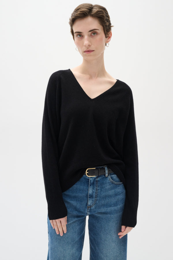 Pullover Lukka V-neck | Zwart